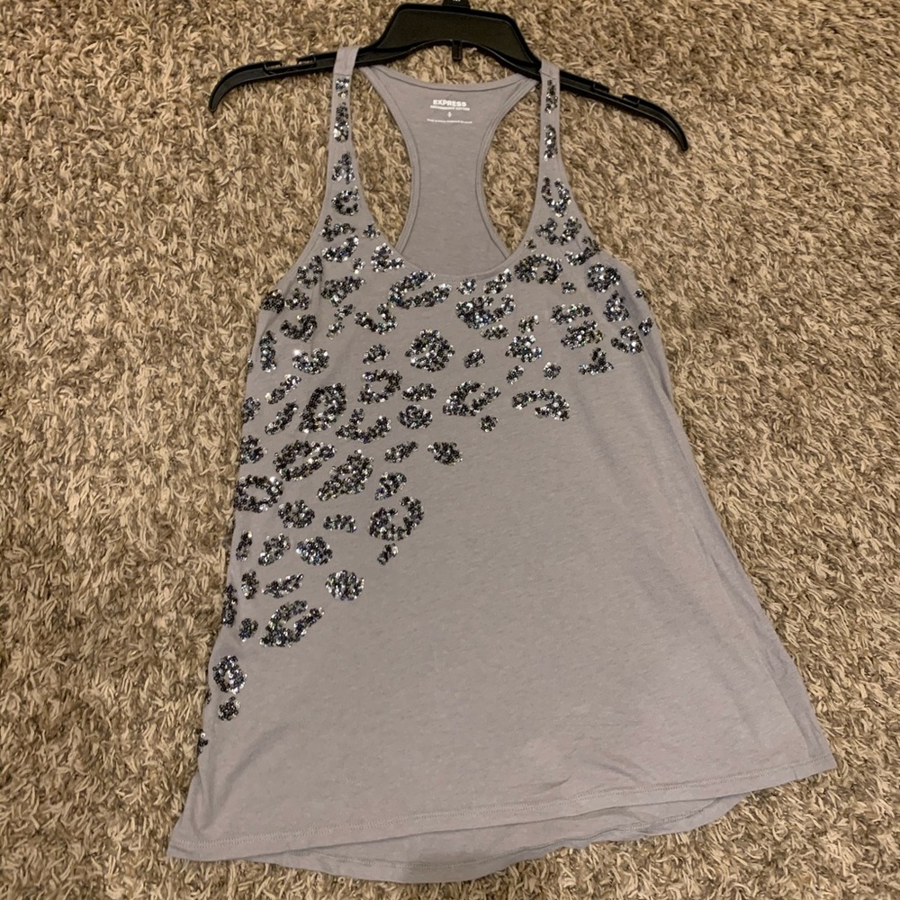 Sequin Animal Print Tank
